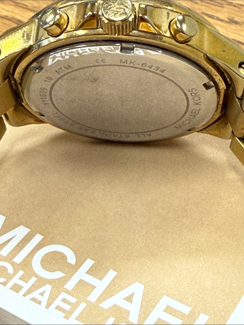 Michael Kors MK6434 Gold Tone Chronograph Watch Date Dial Bracelet Watch - Picture 6 of 12